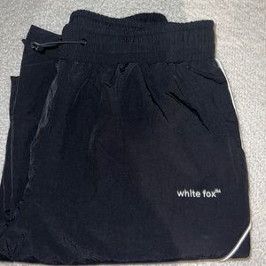 white fox nylon windbreaker sweatpants size medium